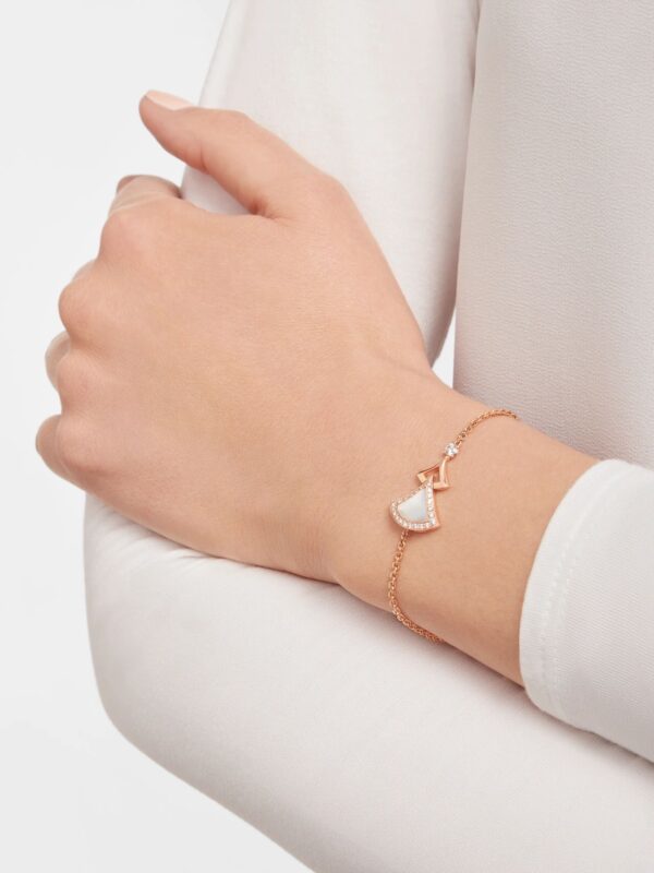 Wearing Bvlgari DIVAS' DREAM Rose Gold Bracelet 2