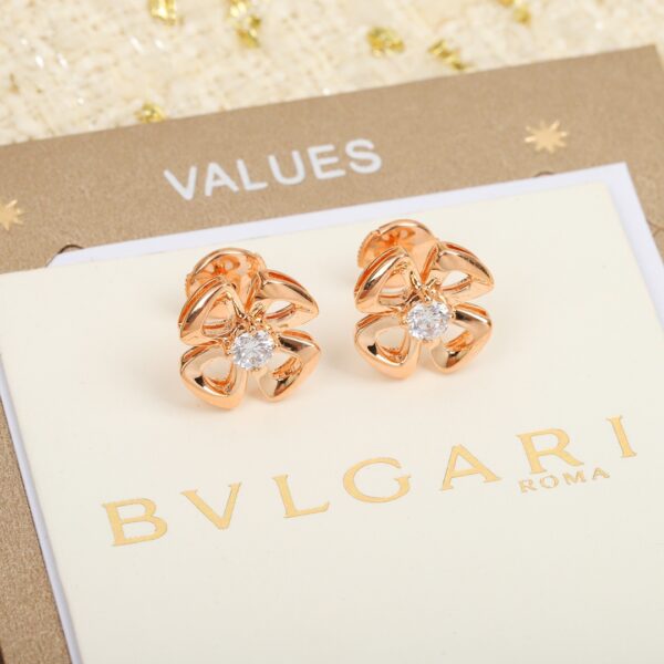 Bvlgari Fiorever Radiant Petal Silver Earrings - Image 2