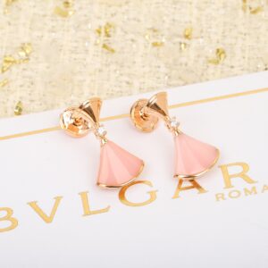 Bvlgari DIVAS' DREAM Pink Opal Earrings with Fan Design