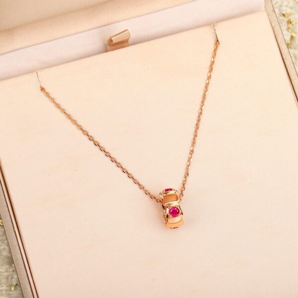 Bvlgari-Inspired Snake Bone Ruby Necklace