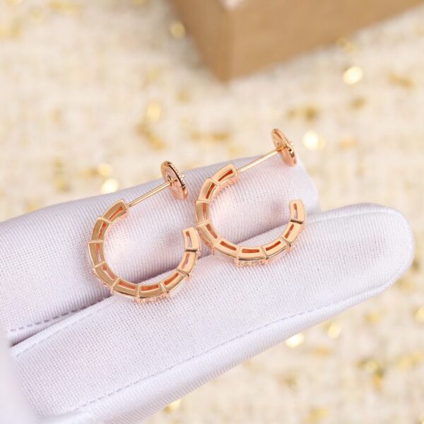 Bvlgari Semi-Circular Rose Gold Earrings - Image 2