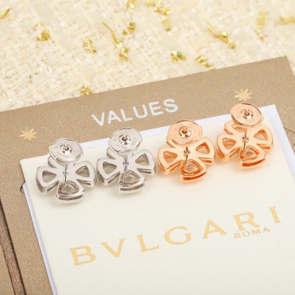 Bvlgari Fiorever Radiant Petal Silver Earrings - Image 4