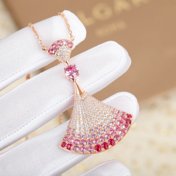 Diva's Dream Large Diamond Necklace with Gradient Gemstones - Image 4