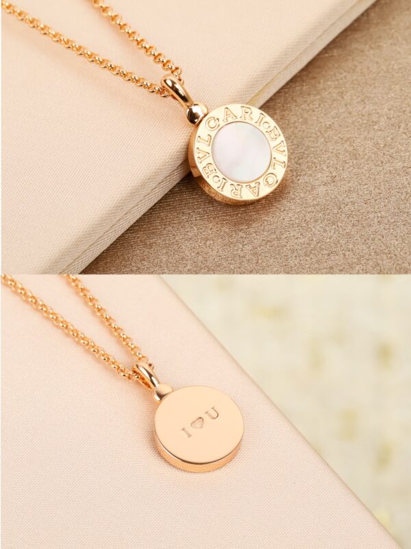 Bvlgari Round White Mother-of-Pearl Necklace - Image 3