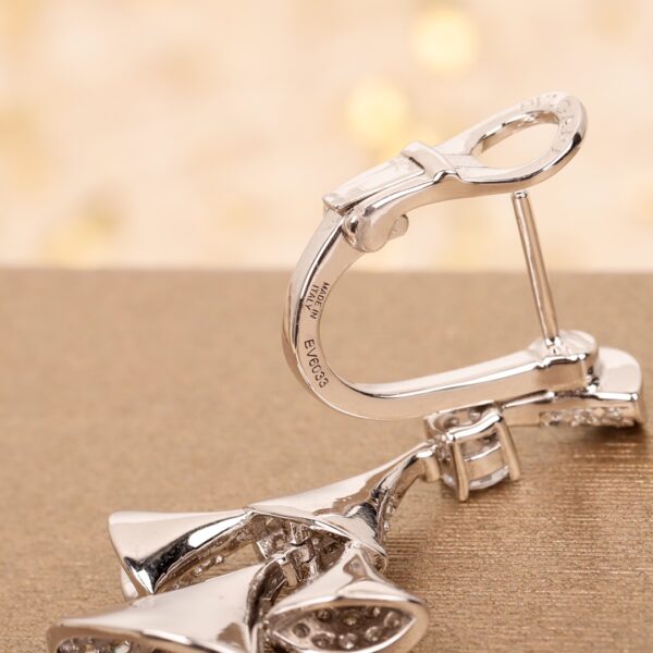 Bvlgari DIVAS' DREAM Diamond Earrings - Elegant Fan Design - Image 4