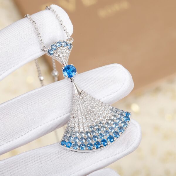 Diva's Dream Large Diamond Necklace with Gradient Gemstones - Image 5