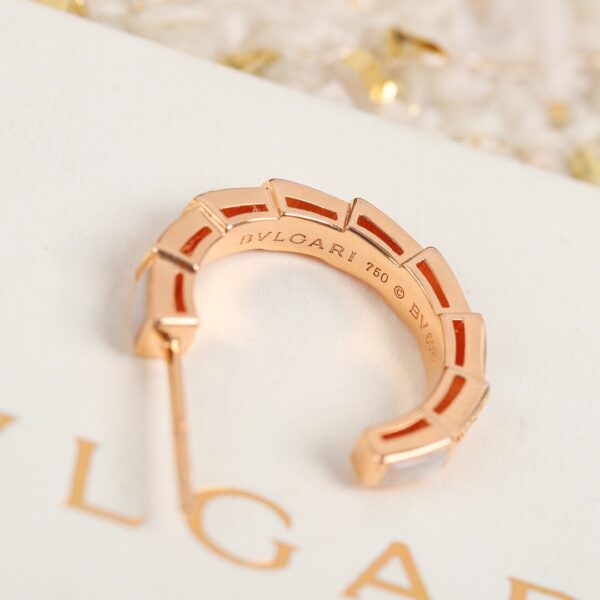 Bvlgari Semi-Circular Rose Gold Earrings - Image 4