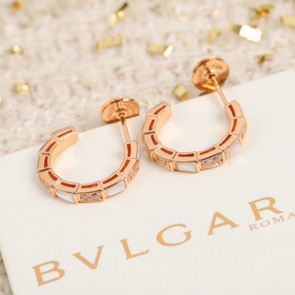 Bvlgari Semi-Circular Rose Gold Earrings - Image 3