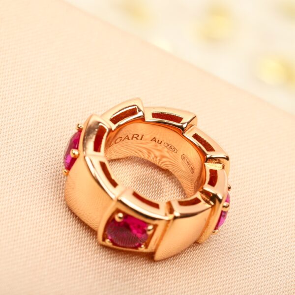 Bvlgari-Inspired Snake Bone Ruby Necklace - Image 4
