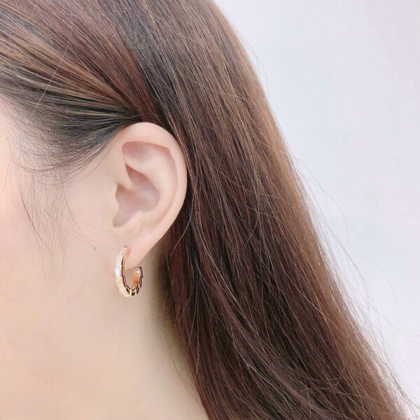 Bvlgari Semi-Circular Rose Gold Earrings - Image 6