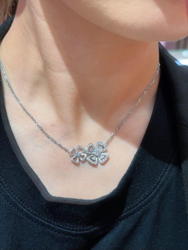Fiorever Necklace Diamond Petal 925 Silver - Image 6