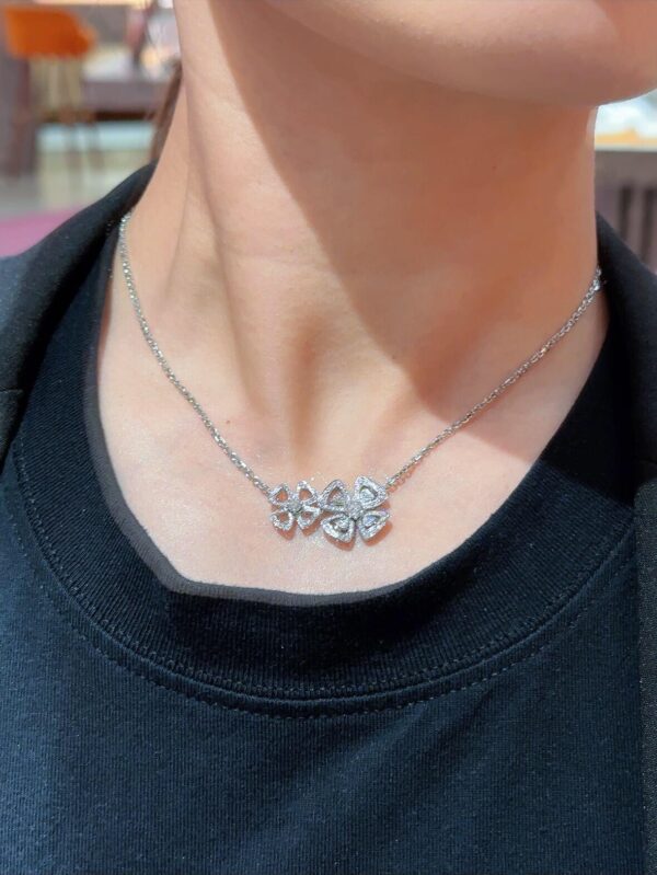Fiorever Necklace Diamond Petal 925 Silver - Image 7