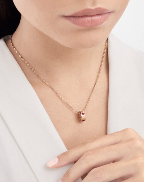 Bvlgari-Inspired Snake Bone Ruby Necklace - Image 7